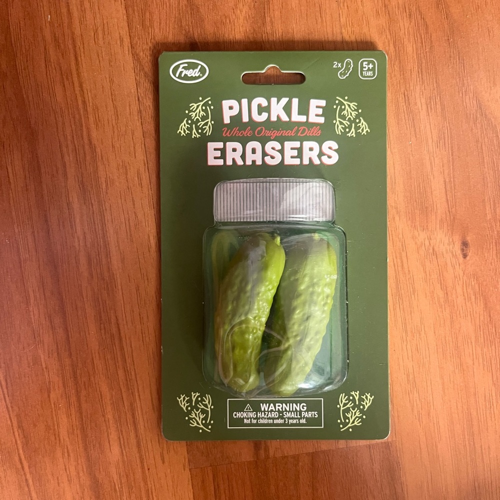 Pickles erasers